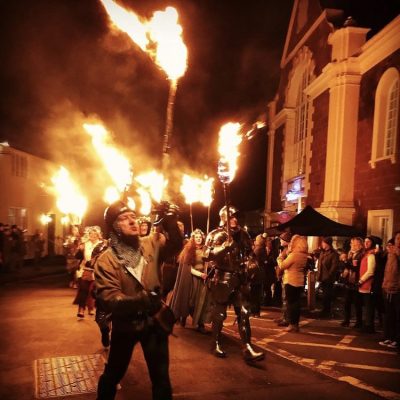 Dunster By Candlelight Flaming Torch Procession