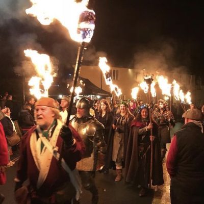 Dunster By Candlelight Flaming Torch Procession March