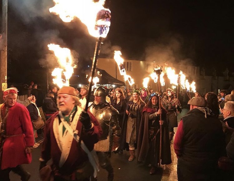 Dunster By Candlelight Flaming Torch Procession March