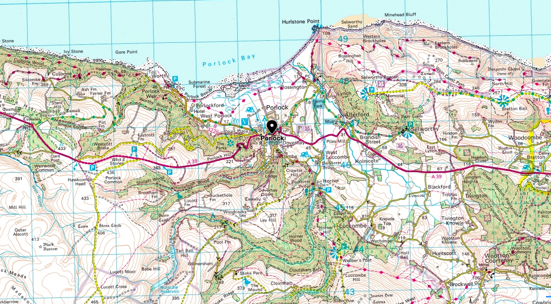 Map of Porlock