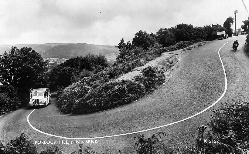 A historic image of Porlock hill