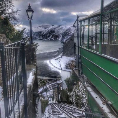 Winter at the Lynmouth Funicular