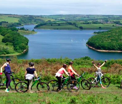 Biking at Wimbleball Lake