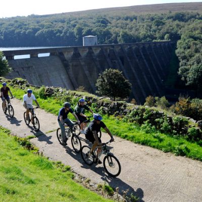 Biking at Wimbleball Lake