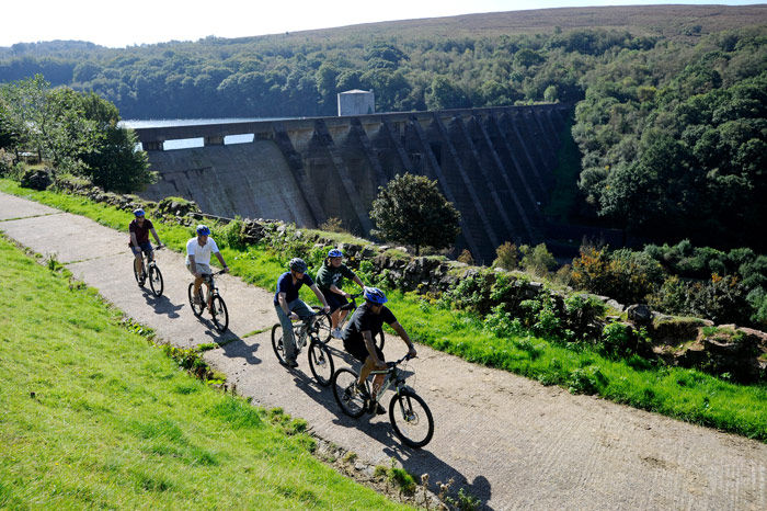 Biking at Wimbleball Lake