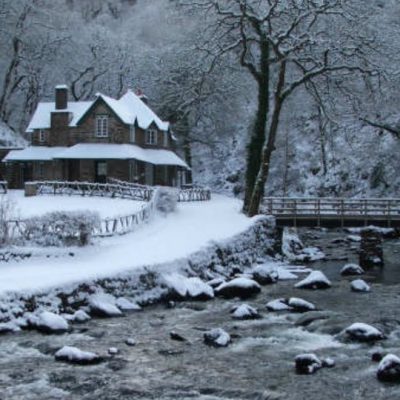 A snowy view across Watersmeet