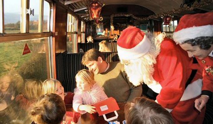 Gifts and Mince Pies on the Santa Express Train