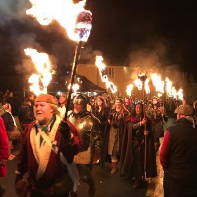 Burning Torches in Dunster - Exmoor Christmas Things to Do