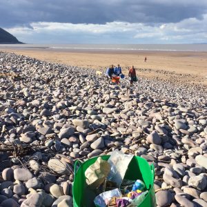 Beach Clean in April on Exmoor