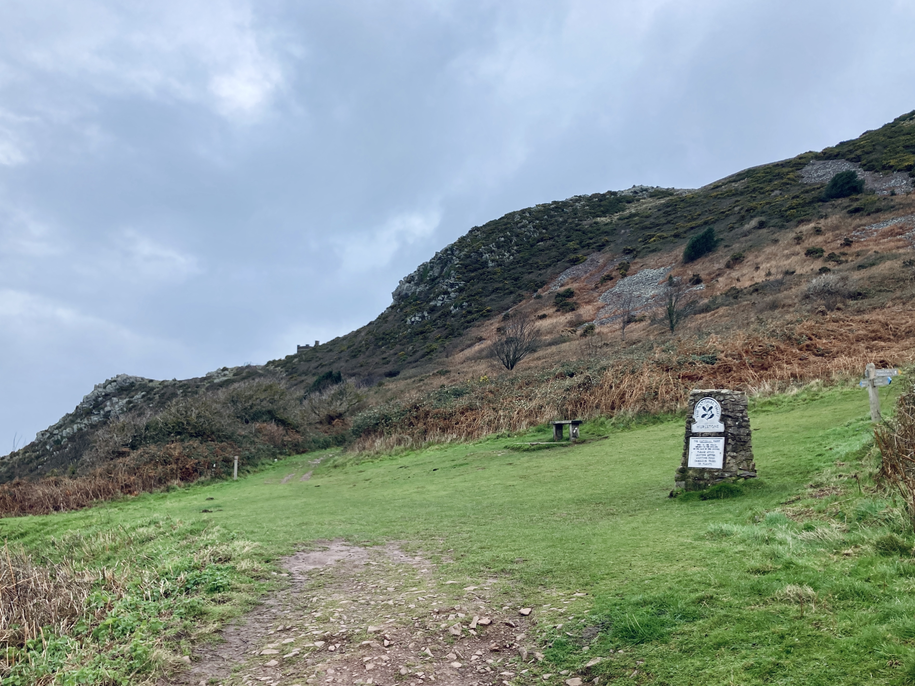 Hurlstone Point National Trust Sign