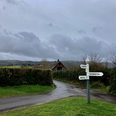 Allerford Bossington Signpost at Exmoor Crossroads