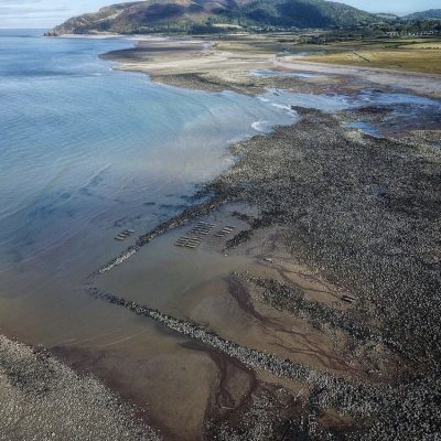 Bossington Beach Porlock Bay Perspective Pebbels