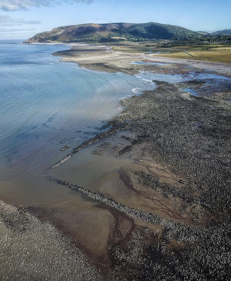 Bossington Beach Porlock Bay Perspective Pebbels