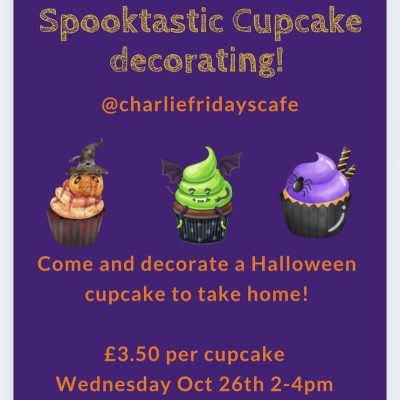 2022 Spooktastic Cupcake Decorating Charlie Fridays Halloween Poster