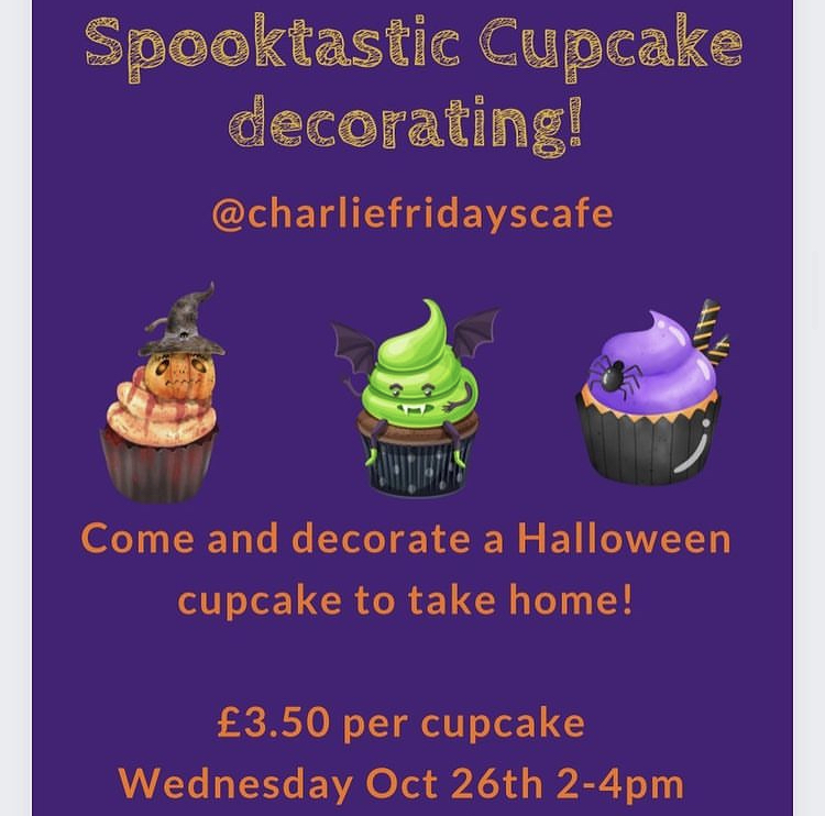 2022 Spooktastic Cupcake Decorating Charlie Fridays Halloween Poster