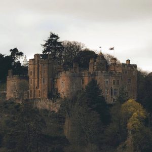 Dunster Castle with spooky Halloween vibes