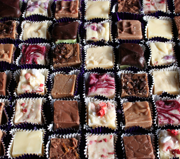 A gorgeous array of Exmoor local fudge