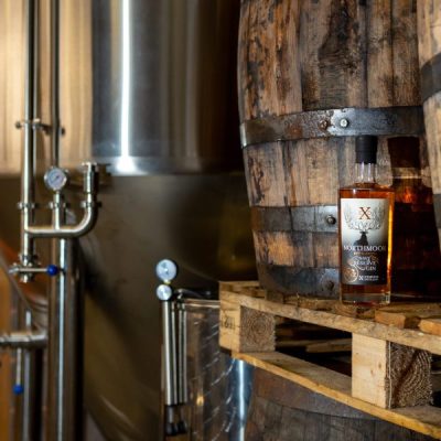 Barrels & equipment at the distillery