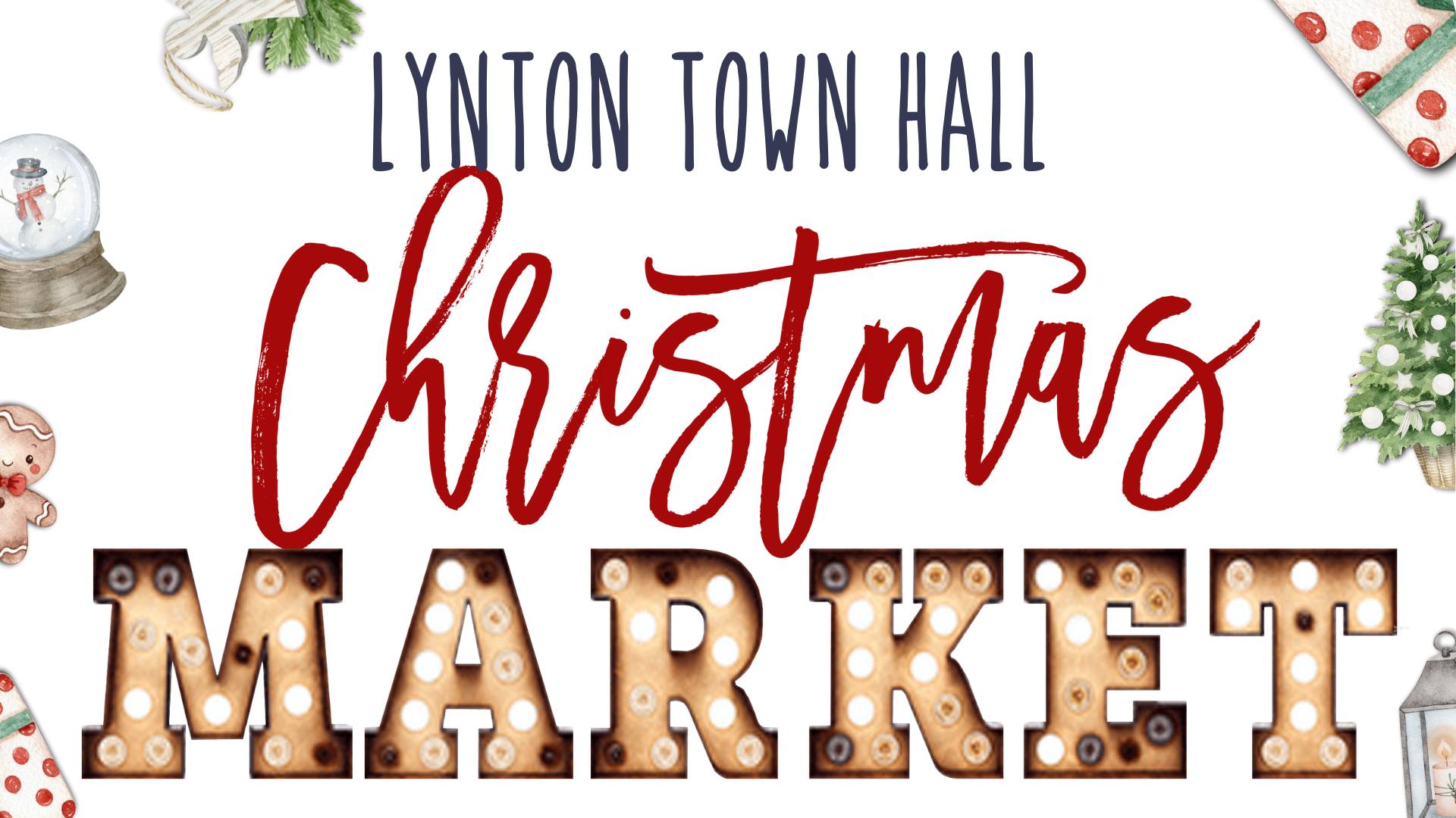 Lynton Town Hall Christmas Market Poster