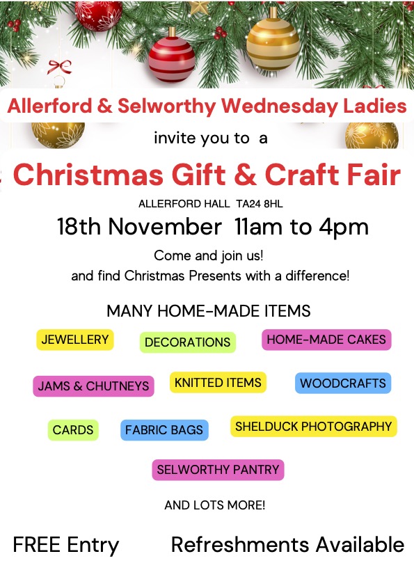 Allerford Christmas Fair 2023 poster