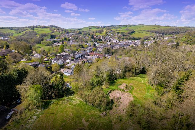 Aerial view of Dulverton - beautiful village sprawling across the glorious Exmoor countryside