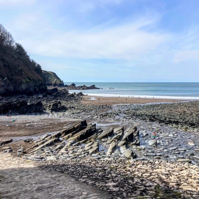 Explore the rock pools at Lee Abbey Beach