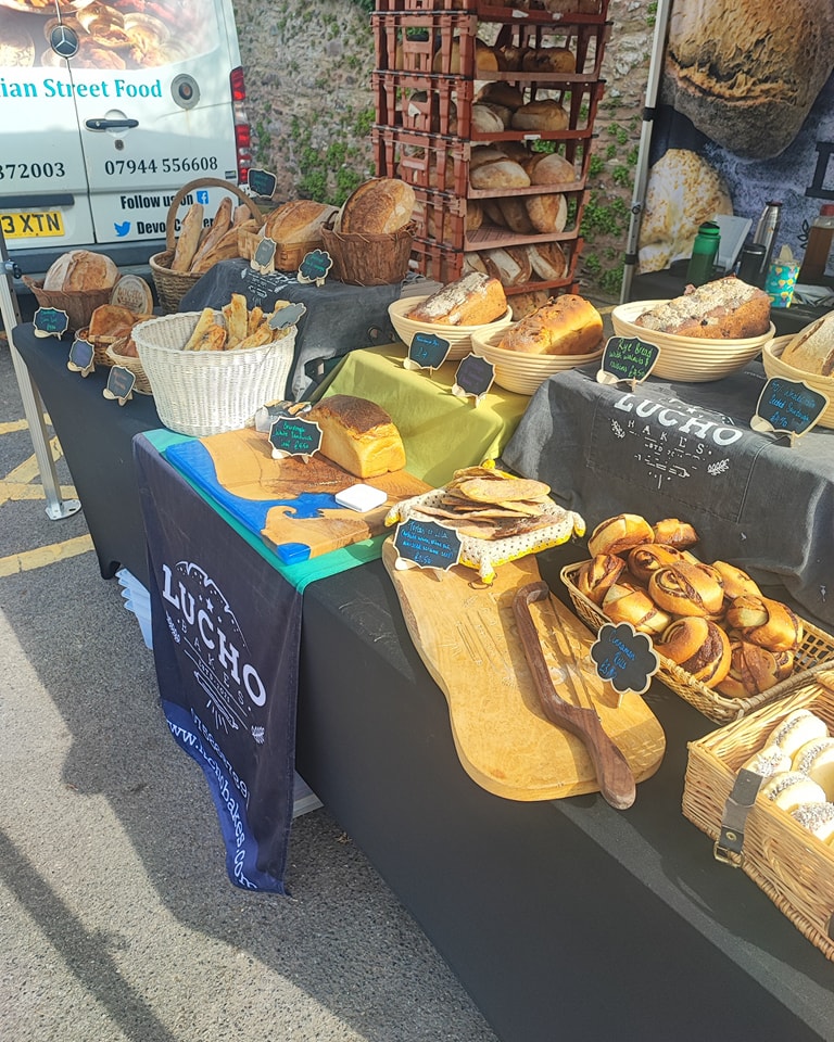 Lucho Bakes loaves and delicacies on sale at Dulverton Farmers Market