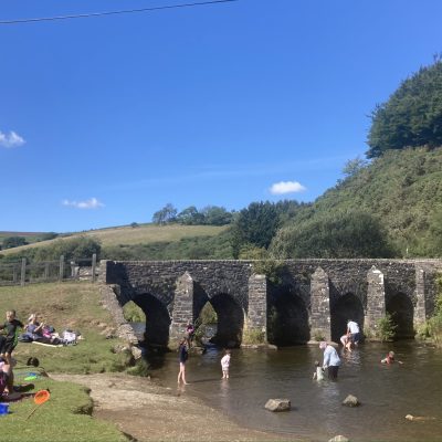 Wild Swimming at Landacre Bridge, near Withypool