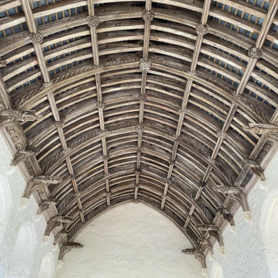 The "angel roof" in the refectory at Cleeve Abbey